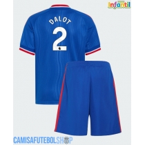 Camisa de time de futebol Manchester United Diogo Dalot #2 Replicas 2º Equipamento Infantil 2026-27 Manga Curta (+ Calças curtas)